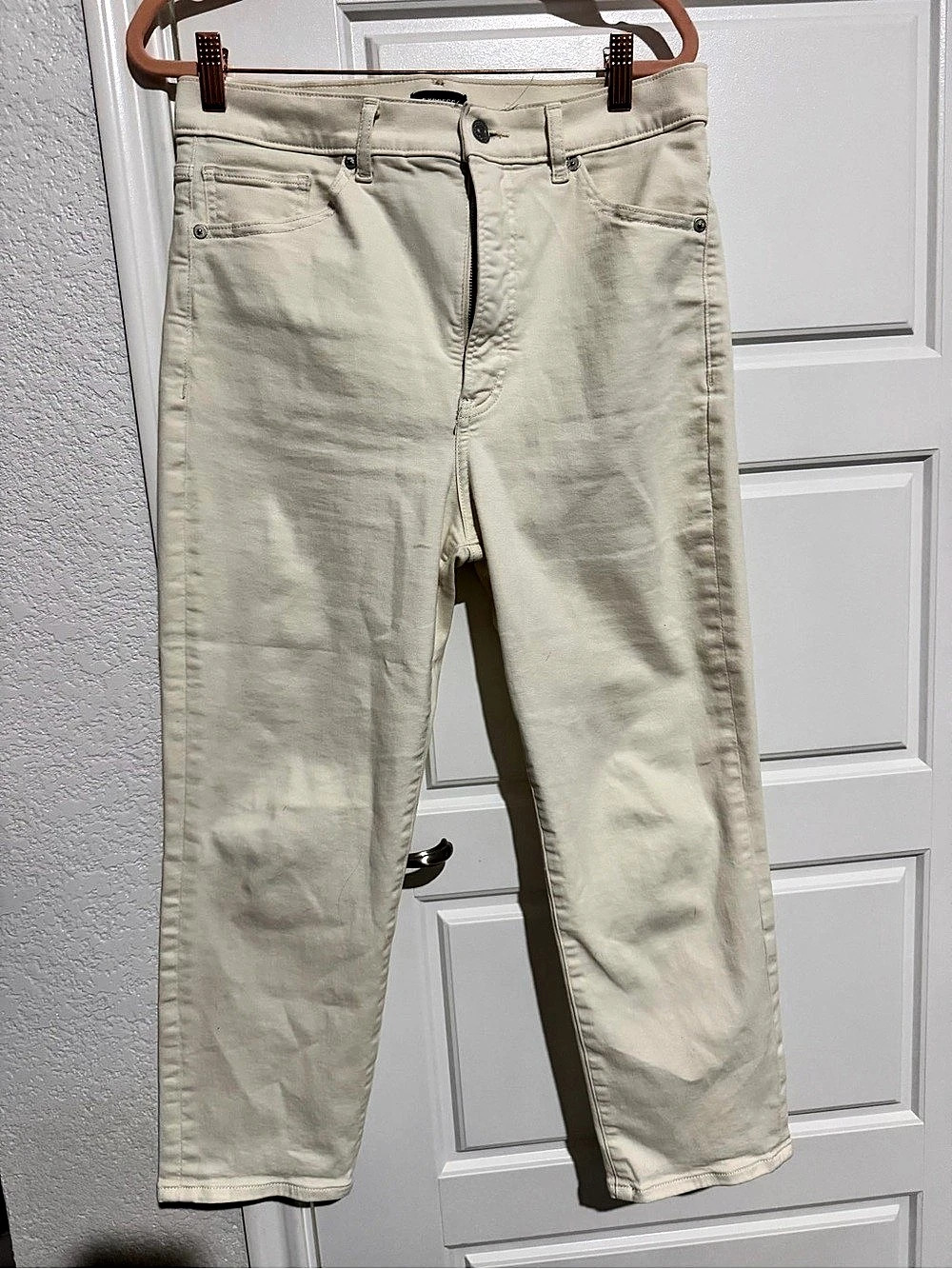Express Slim Super High Rise Skinny Pants Cream Size 10S